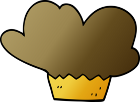 cartoon doodle cupcake png