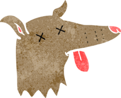 dibujos animados muerto perro cara png