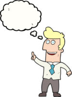 drawn thought bubble cartoon businessman pointing png