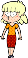 niña silbando de dibujos animados png