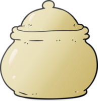 drawn cartoon old style ceramic pot png