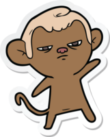 sticker of a cartoon monkey png