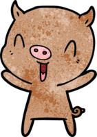 happy cartoon pig png