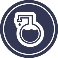 chemical vial circular icon symbol png