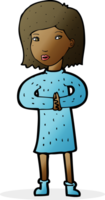 cartoon calm woman png