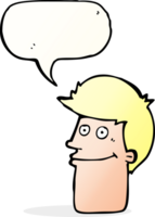 cartoon smiling man with speech bubble png