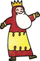 cartoon doodle wise king png