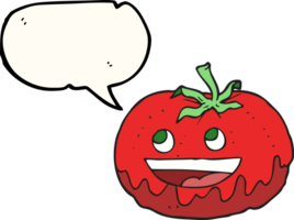 desenhado discurso bolha desenho animado tomate png