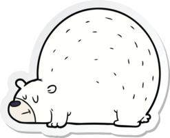 klistermärke av en isbjörn tecknad png