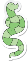 sticker of a quirky hand drawn cartoon snake png