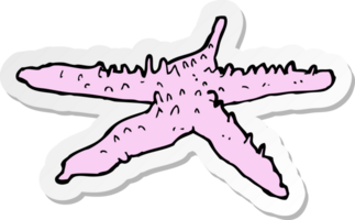 sticker of a cartoon starfish png