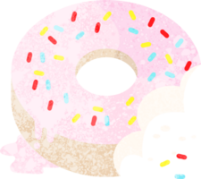 bitten frosted donut graphic png illustration icon