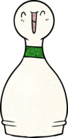 cartoon happy bowling pin png