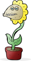 flor de monstruo de dibujos animados png