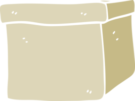 caja de cartón de dibujos animados de ilustración de color plano png