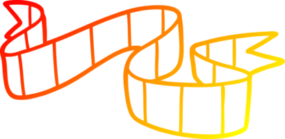 warm gradient line drawing of a cartoon decorative scroll png