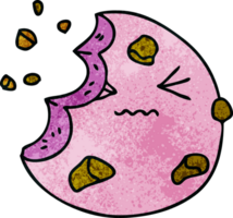 mano dibujado peculiar dibujos animados masticado Galleta png