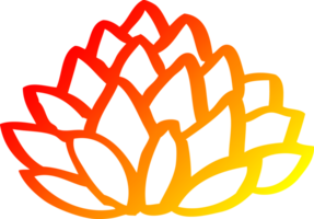 warm gradient line drawing of a cartoon pile of leaves png