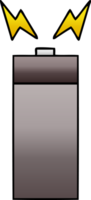 gradient shaded cartoon of a old battery png