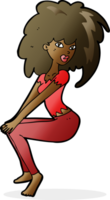 caricatura, mujer, con, grande, pelo png