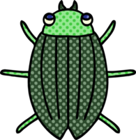 comic book style quirky cartoon beetle png