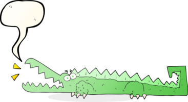 tiré discours bulle dessin animé crocodile png