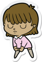 sticker of a cartoon woman png