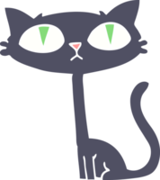 platt Färg illustration tecknad serie halloween svart katt png
