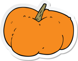 autocollant d'une courge de citrouille de dessin animé png