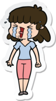 sticker of a cartoon woman png