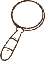 Magnifying Glass Charcoal Drawing png