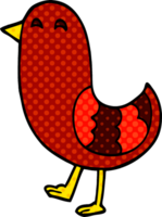 Cartoon-Doodle roter Vogel png