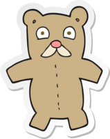 sticker van een tekenfilmteddybeer png