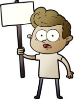 Cartoon starrender Mann png