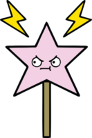 cute cartoon of a magic wand png