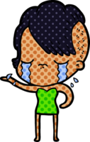 cartoon crying girl png