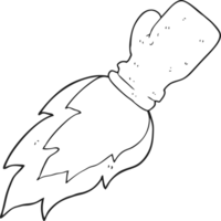 hand drawn black and white cartoon boxing glove flaming punch png