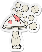 sticker of a cartoon mushroom png