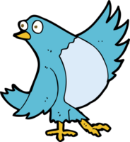 pájaro azul bailando dibujos animados png