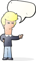 cartoon man pointing with speech bubble png