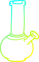 cold gradient line drawing of a cartoon bong png