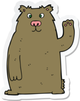 pegatina de un oso de dibujos animados png