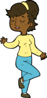 cartoon dancing woman png