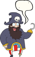 main tiré discours bulle dessin animé pirate capitaine png