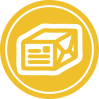 wrapped parcel circular icon symbol png