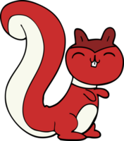 cartoon doodle happy squirrel png