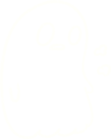 desenho de giz fantasma assustador png