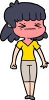 cartoon angry girl png