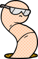 cartoon cool worm png