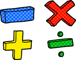 cartoon math symbols png